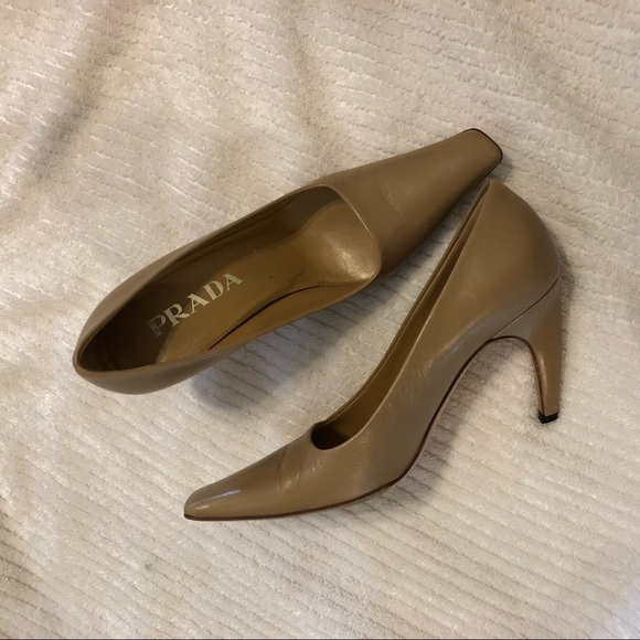 Prada Shoes - Prada nude heels